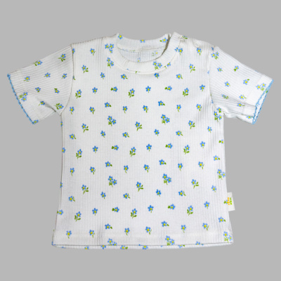 Футболка Голубые цветы Чуди Кидс 300125-2 белый 01